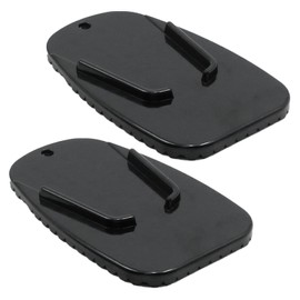 ZUDKSUY 2PCS Universal Motorcycle Kickstand Pad Motorbike Kick Stand Black