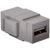 Leviton QuickPort USB connector, Feed-Through, 40835-G, Grey