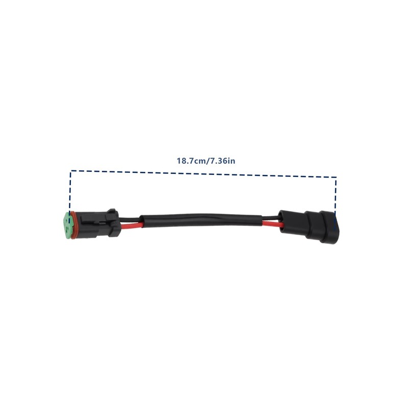 ECSiNG 2pcs 9006/HB4/9005/HB3 Male to 2-pin DTP Female Adapter for