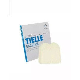 Kci Tielle Essential Silicone Border Sacrum Foam Dressing, 7" X 7" Tles
