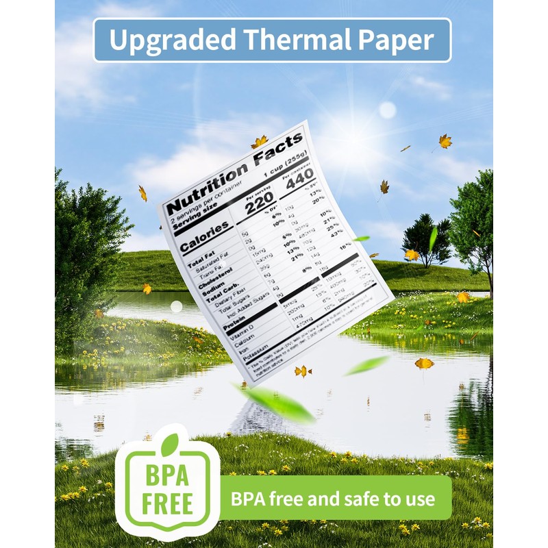Phomemo A4 Printer Paper, White Thermal Paper Compatible with Phomemo