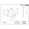 REMARK304 3" 3-Bolt (Round Bolt Holes) Triangle Exhaust Flange Gasket