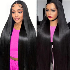 30 Inch 13x6 Lace Front Wigs Human Hair Straight HD Lace Front Wigs Human Hair Pre Plucked Straight Wigs Human Hair 13x6 Straight Lace Frontal Wigs 200 Density Glueless Wigs Human Hair for Women