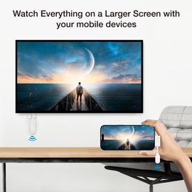 EZCast Compact Mate Wireless HDMI Transmitter and Receiver, Plug and Play, 1080p/60 Video Audio Projecting for Phone, Tablet, Laptop to HDTV, Screen Mirror (USB-C to HDMI Transmitter and Receiver)