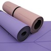 TPE Anti-Slip Interlayer Noise Reduction Balance Home Training Yoga Mat Yoga Mat Purple/Wide Type