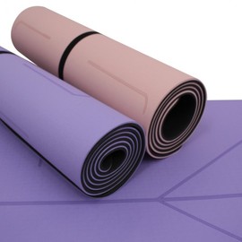 TPE Anti-Slip Interlayer Noise Reduction Balance Home Training Yoga Mat Yoga Mat Purple/Wide Type