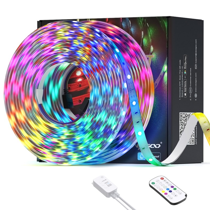 LED Strip Lights 32.8FT/10M 300 LEDs IP65 5050 RGB Light