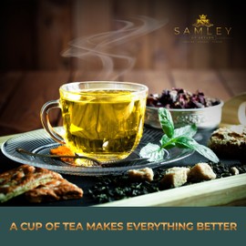 Samley Tea Green Fantasy Ceylon Green Tea Loose Leaf Blend, Luxury Gourmet Premium Tea Gifts for Women and Men, 100g