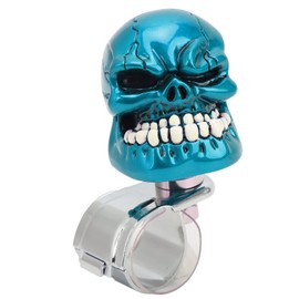 Tbest Steering Wheel Knob, Steering Wheel Knob, Skull Shape, Car Suicide, Rotary Knob, Decoration, Steering Wheel Knob for Cars, Trucks, Tractors, Boats (Blue)