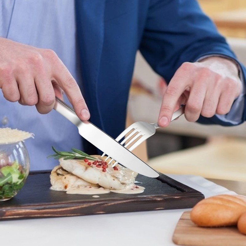 LIANYU 18/10 Stainless Steel Flatware Service for 12, 60-Piece Silverware