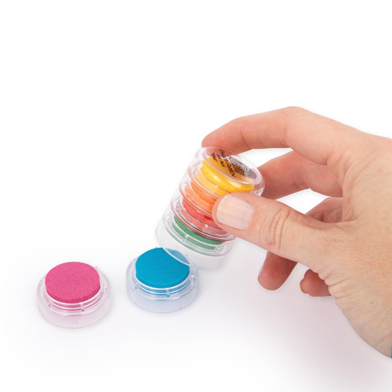 TRENDHAUS 957047 Finger Stamp Colours 6 Tower - Skin-friendly and