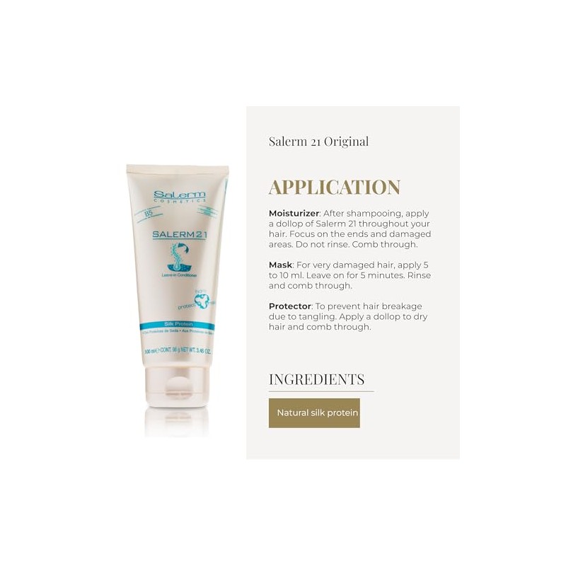 Salerm - Acondicionador para dejar actuar de 100 ml con