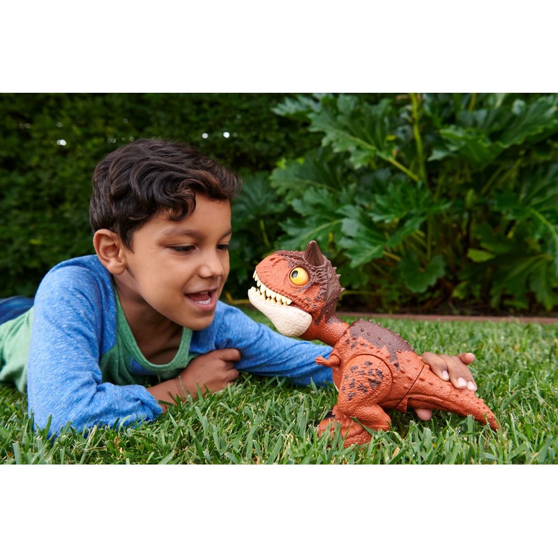 Mattel HBY84 Jurassic World Baby Carnotaurus 4 Years Old and