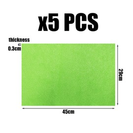 5 Fridge Sponge Mats, Fridge Replacement Cotton, Food Fresh, Anti-Mould, Fridge Liner, Waterproof Washable Sponge Pad, Fridge Seal, Fridge Liner (Green)