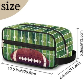LLCXCSI Kids Travel Toiletry Bag for Boys, Waterproof Hanging Dopp Kit Football Sports Wash Bag with Large Capacity for Travel, Sports, Shower