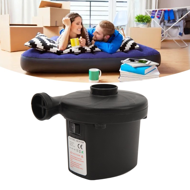 Electric Air Pump 3 Nozzles Portable Inflator Deflator Pump for