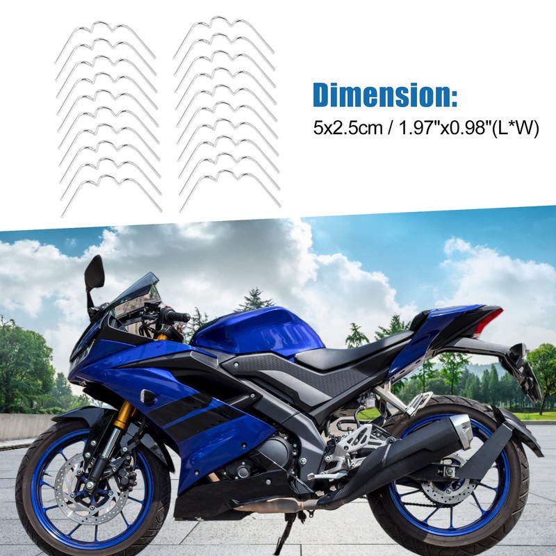 A ABSOPRO Pack of 20 motorcycle headlight spring clip lights