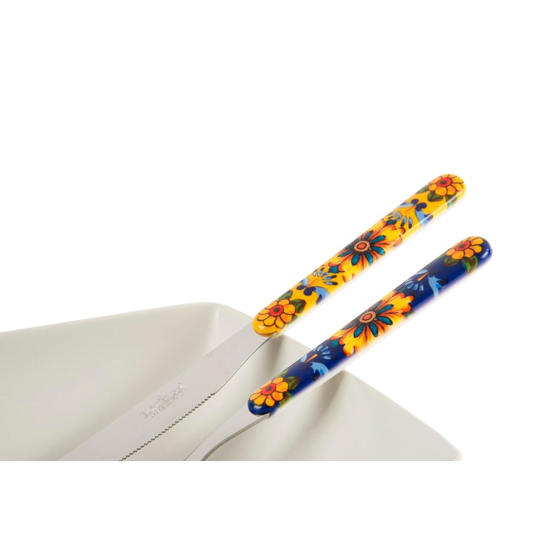 Excelsa Trinacria 24-Piece Stainless Steel Cutlery Set with Plastic Handle