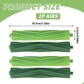 2 Sets Replacement Rubber Brushes Rollers Compatible with iRobot Roomba J & E Series Extractor Roller Kit Main Brushes Rubber Roller Brush Replacement Parts for Superior Cleaning Performance