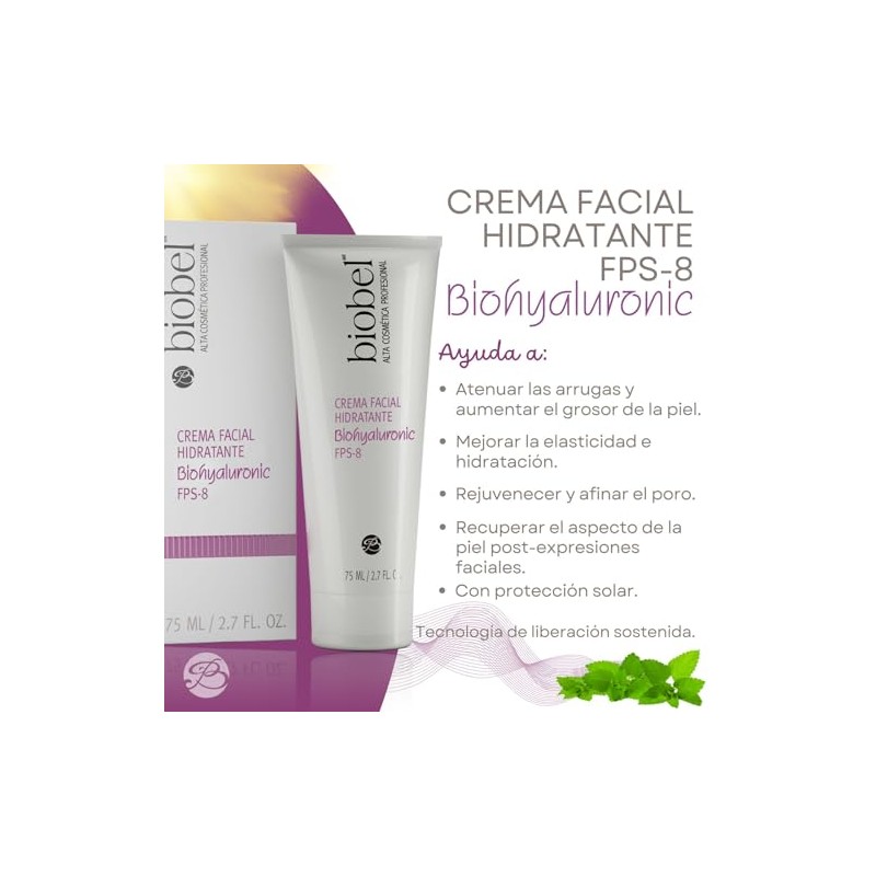 Biobel Crema Facial Hidratante Biohyaluronic 75ml