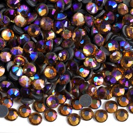 6000PCS Hotfix Rhinestones Bulk, Rhinestones for Crafts Clothes, Hotfix Crystals DIY Decoration, Lt Colorado Topaz AB, SS10, 2.7-2.9mm