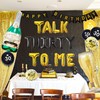 LaVenty 47PCS Black Gold Talk 30 to Me Balloons Birthday