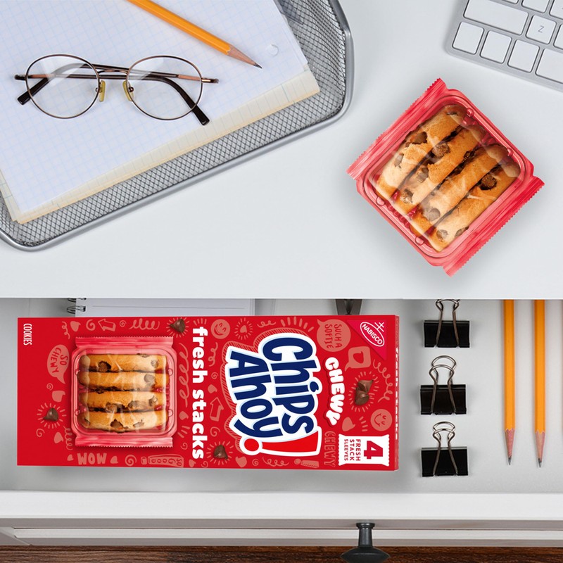 CHIPS AHOY! Fresh Stacks Chewy Chocolate Chip Cookies, 6-8.66 oz
