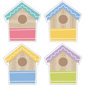 Garden Birdhouses Classic Accents Variety Pack by Trend, 36 ct. of Creative tagboard Decorative Cutout Pieces