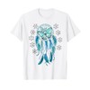 Dreamcatcher Boho Blue Butterfly Graphic Feathers Dream Away T-Shirt