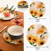 Blueangle 2-Pcs Yellow Watercolor Sunflowers Trivet Pot Holder - Round