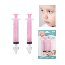 Nasal Irrigator for Baby,10ml Baby Nasal Syringe Irrigator Portable Infant Noses Cleaner Nasal Irrigation Nose Aspirator for Babys Nasal Wash Nasals Cleaner Babys Nose Rinse 2pcs (Pink)