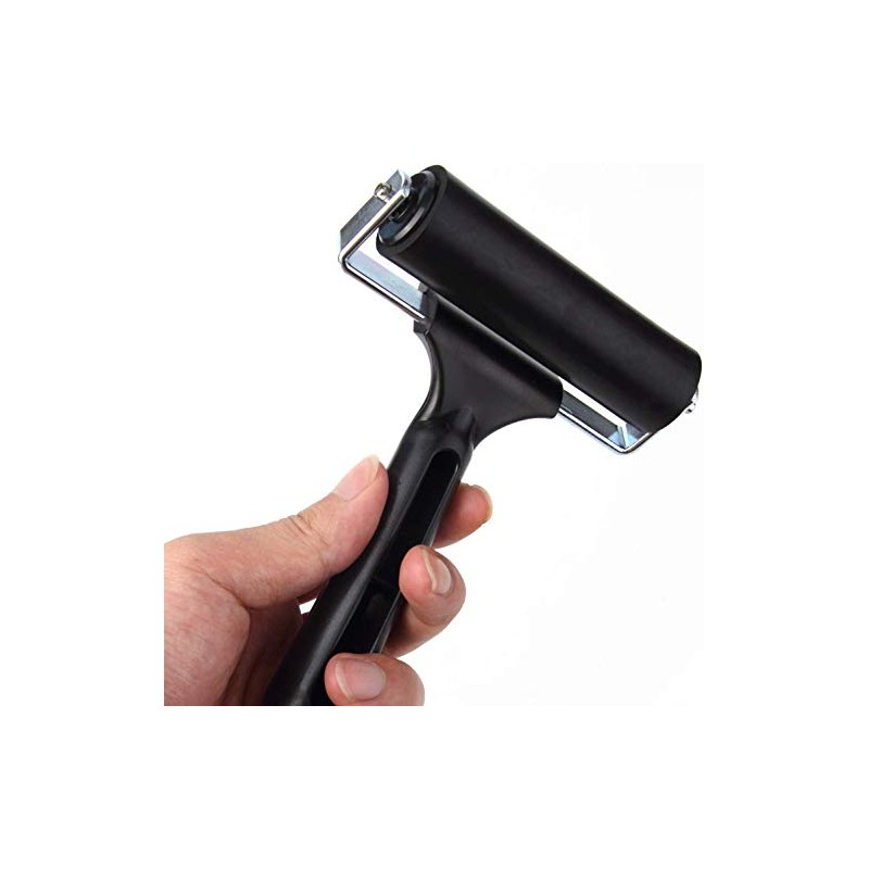 4-Inch Rubber Brayer Roller for Printmaking, Great for Gluing Application
