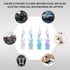 DXNQ 4 PCS Car Flame Reflective Stickers, Waterproof & Durable