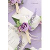 Yelinart 1 pc Lilac Purple Boutonniere for Men Wedding Single