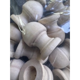 FN-250 1 1/16” Wood Finial 3/8” Hole 50 Pcs Total