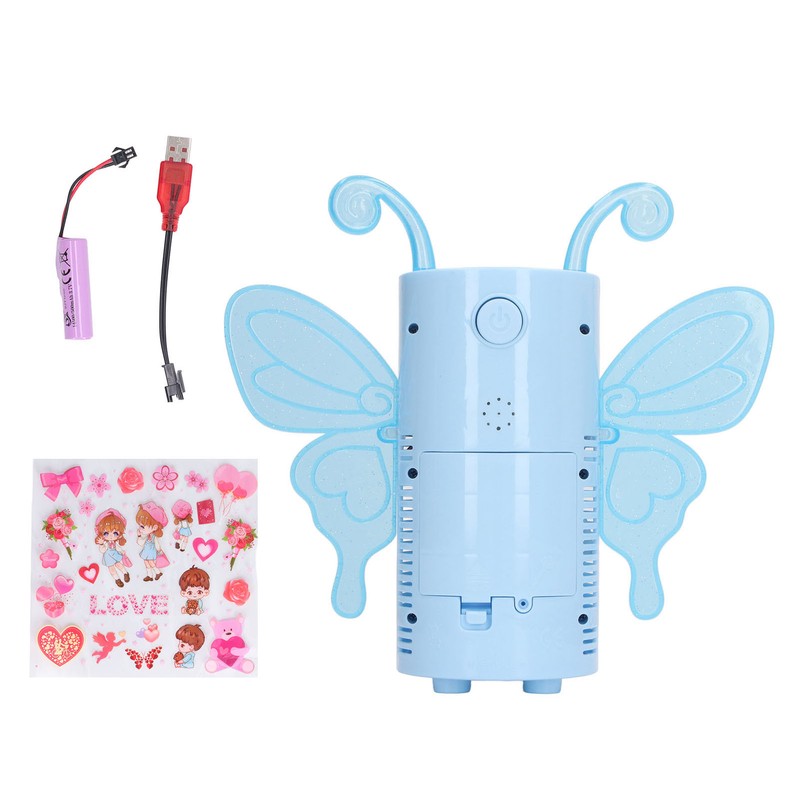 Electric Bubble Machine Automatic Multi Holes Butterfly Shape Portable Lightweight