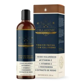 Tonico Facila Hidratante Collagenic Con cido Hialuronico, Vitamina E, Vitamina C, Niacinamida y Extracto de Rosas Para Todo Tipo De Piel              