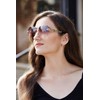 Feisedy Ladies Classic Rimless Metal Frame Diamond Cut Sunglasses, B2567