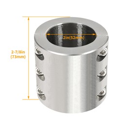 HECASA 2" Split Collar Tube Clamps Compatible with UTV Roll Bar Connector Weldable Tube Clamps Mounts 1 Pcs