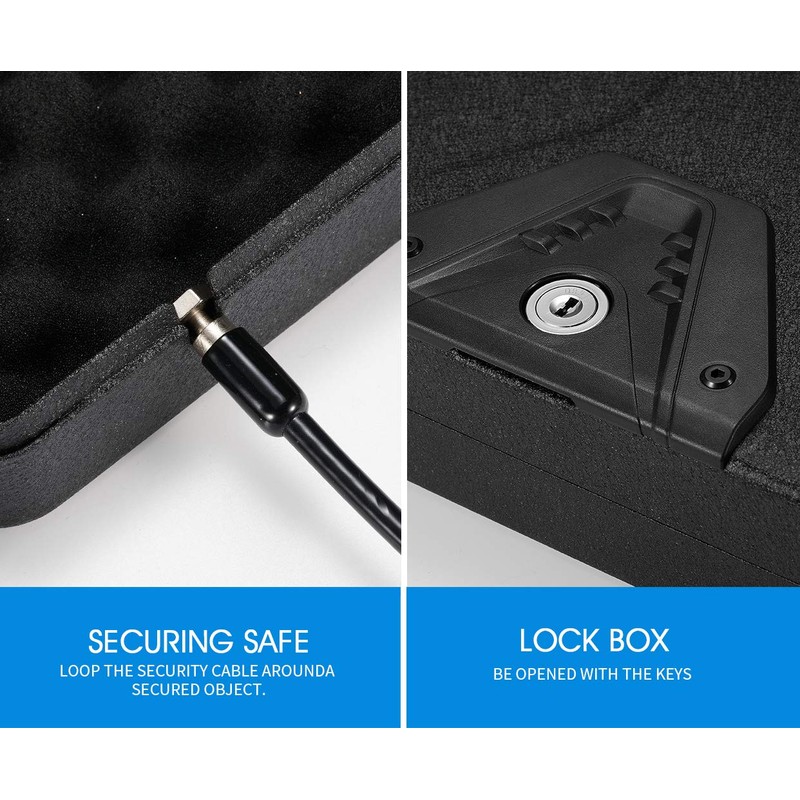 RPNB Gun Safe, Security Safe Lock Box, Portable Safe, Handgun