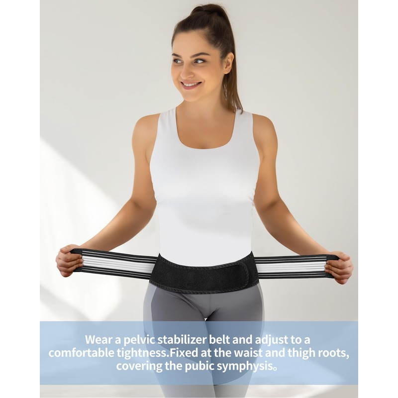 ROMIX Adjustable Neoprene Ab Trainer Belt for Back Support (black