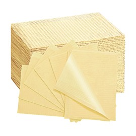 50 PCS Dentist Bibs Disposable Dental Patient Bibs 13" x 18", 3 Ply Dental Napkins Tattoo Bib Sheets Nail Table Towel Waterproof for Dental Clinic, Tattoo Shop and Beauty Salon - Yellow