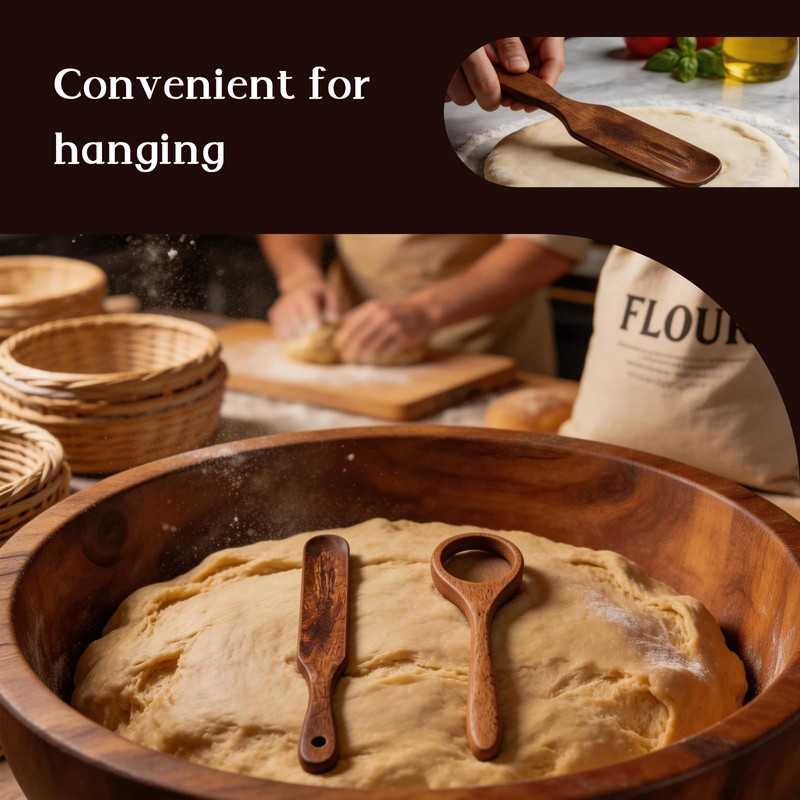 Danish Dough Whisk & Bread Whisk Set, Wooden Sourdough Whisk