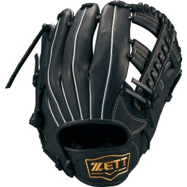 ZETT BRGB35420 Soft Baseball Glove Soft Steer All-round Left Throw Black (1900) Size: 4