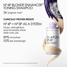 Olaplex Olaplex No. 4P Blonde Enhancer Purple Toning Shampoo, Repairs, Hydrates, & Brightens All Blonde, Lightened, & Grey Hair, 8.5 fl oz