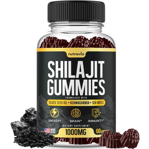 Shilajit Gummies - 3 in 1 with Sea Moss, Black
