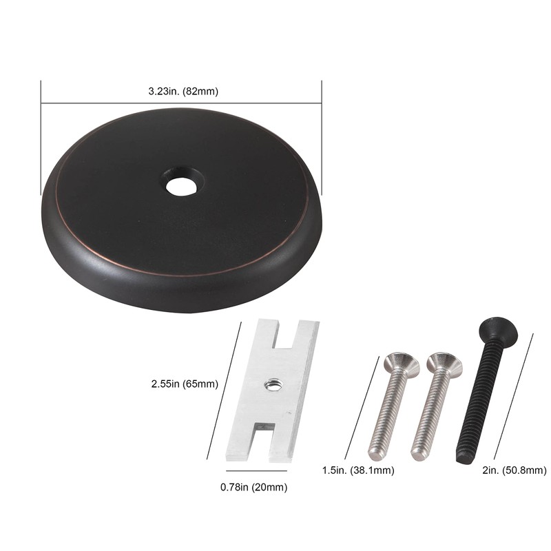 CalcMetal Single Hole Bathtub Drain Overflow Plate with One Matching
