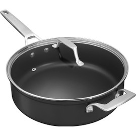 MsMk Large 4.5 Quart Saute Pan with lid, Fried Chicken Burnt also Nonstick, Non-Toxic, Stay-Cool Handle, Scratch-resistant, Peeling-resistant Induction 11 inch Sauté Pan, Oven safe to 700℉