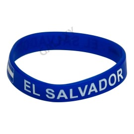 El Salvador Bracelet  / El Salvador Flag Silicone Rubber Bracelet