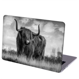 MINGDAO Compatible with MacBook Air 13 inch Retina Display with Touch ID, Hard Protective Shell with Keyboard Cover (M1 A2337 A2179 A1932, 2018 2019 2020 Release) - Highland Cow - MC10529